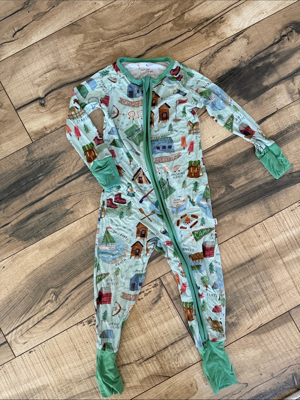 Little Sleepies Green Camp Zippy